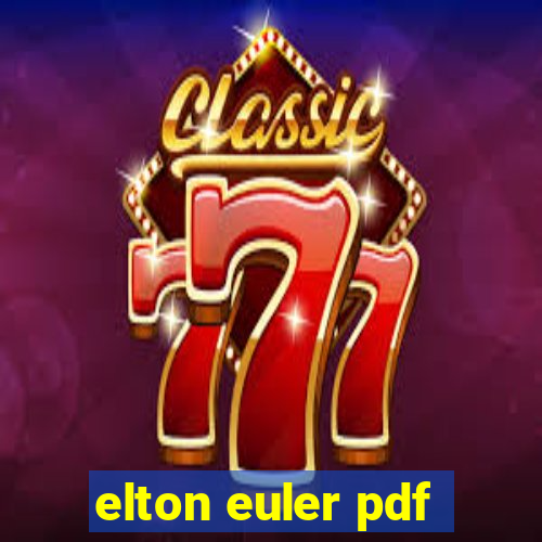 elton euler pdf