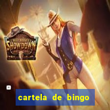 cartela de bingo cha de panela